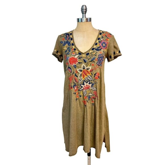 Johnny Was Tiwa Embroidered Draped Tunic Dress XS - Picture 2 of 6